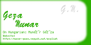 geza munar business card